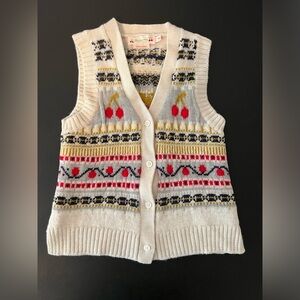Bonpoint Designer Boys Vest 6 7 8 Knit Holiday Christmas Formal Sweater LN